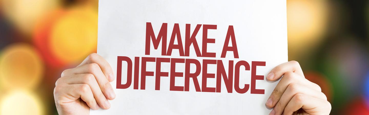 sign that says make a difference